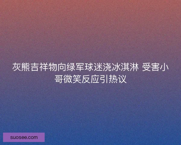 灰熊吉祥物向绿军球迷浇冰淇淋 受害小哥微笑反应引热议